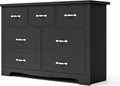 LINSY HOME 7 Drawers Dresser for Bedroom, Wood Bedroom Dresser Modern Drawer by LINSYHOME