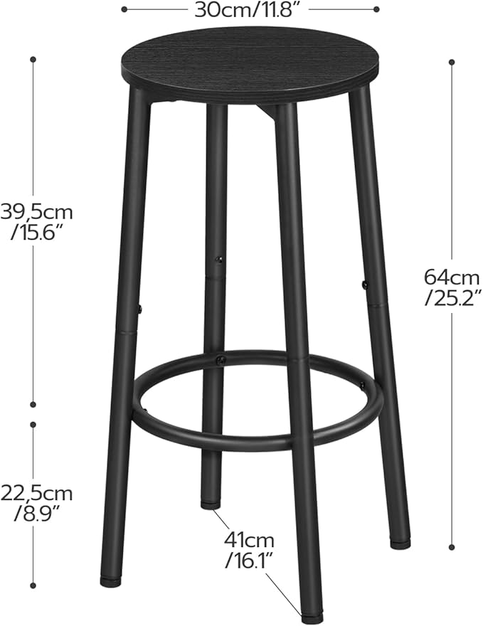 HOOBRO Bar Stool Set, Counter Height Stools - Image 3
