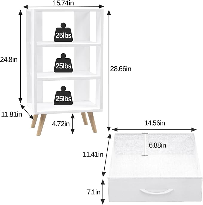 Night Stand, Nursery Side Table - Image 2