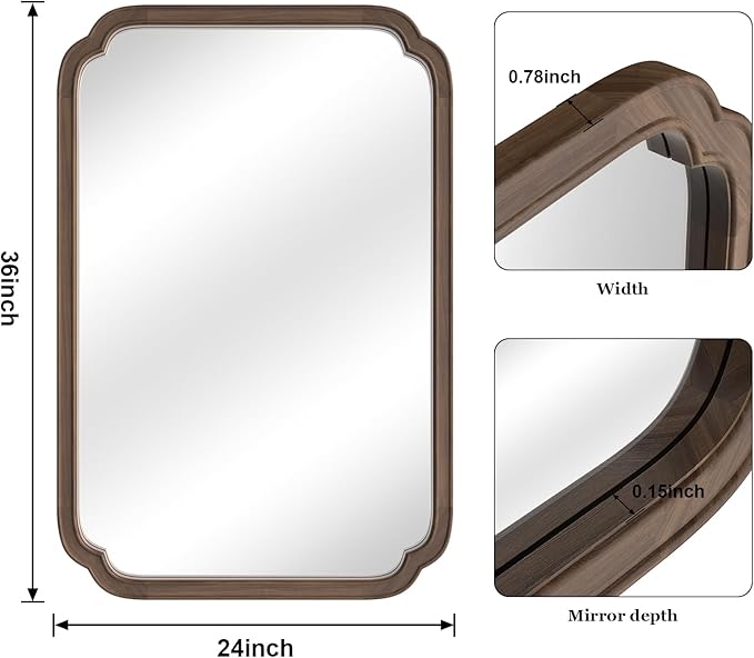 WallBeyond Wood Bathroom Mirror - Image 6