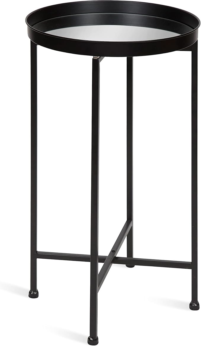 Kate and Laurel Celia Round Metal Foldable Accent Table by KateandLaurel