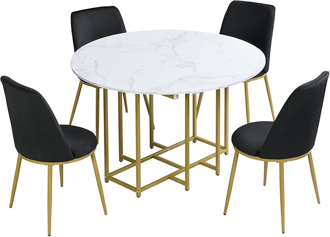 Merax 47.2” Round Dining Table Set - Image 2