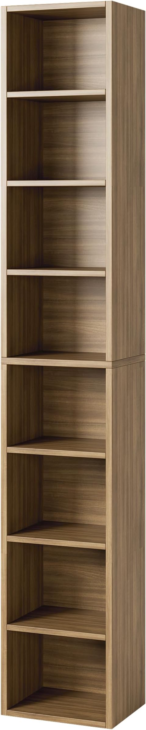 Bamjoy 71 Inches Tall Narrow Bookshelf, 8-Tier Slim CD DVD Media Shelf - Image 8