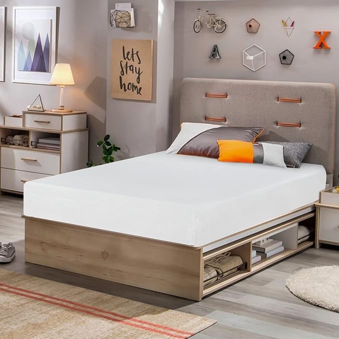 FDW | 8 Inch Twin Mattress | Medium Firm | Gel Memory Foam Mattress | White | by FDW