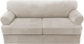 H.VERSAILTEX Sofa Cover 3 Piece T Cushion Loveseat Slipcovers Thick Velvet by HVERSAILTEX