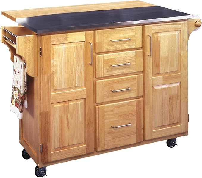 Homestyles General Line Kitchen Cart, 52.5 in. x 18 in. x 36 in by homestyles