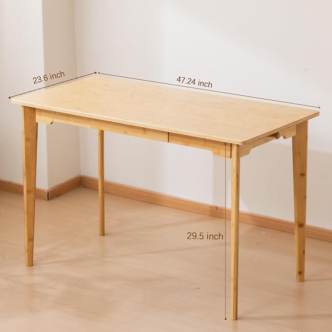 Maydear 47" Bamboo Multipurpose Study Writing Desk - Image 2