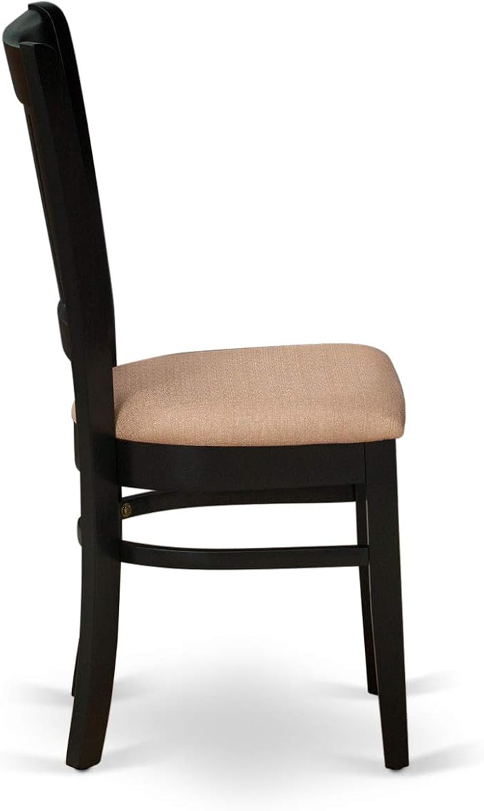 East West Furniture DLVA5-BLK-C 5 Piece Dining Table Set - Image 8