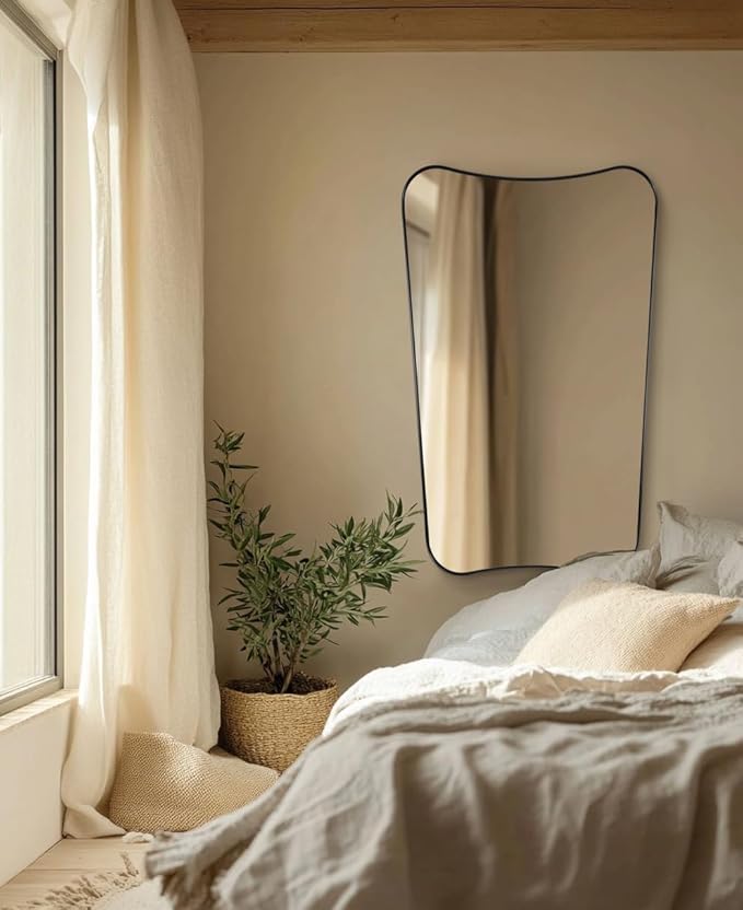 ANDY STAR 30x48 Inch Matte Black Mirror, Modern Bathroom Mirror in Premium - Image 9