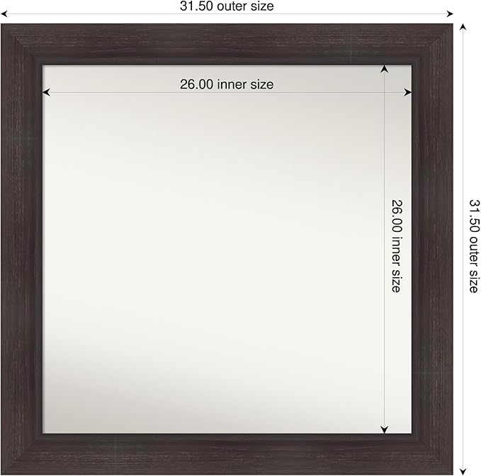 Amanti Art Brown Bathroom Mirror - Image 3