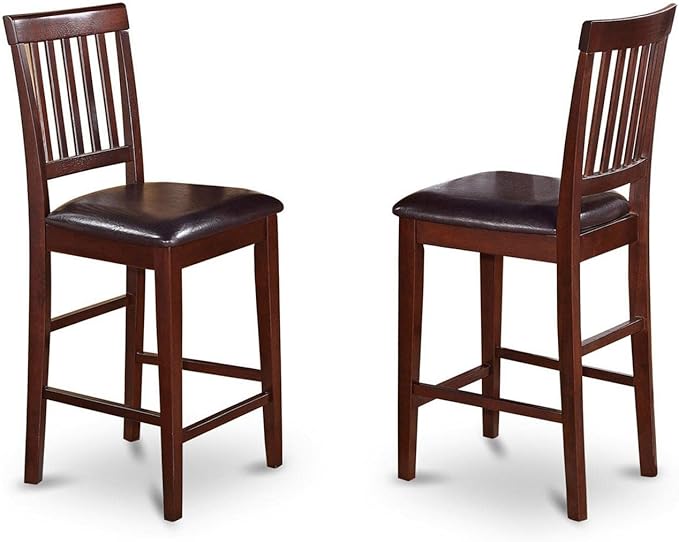 East West Furniture EDVN3-MAH-LC 3 Piece Counter Height Dining Set Contains a - Image 3