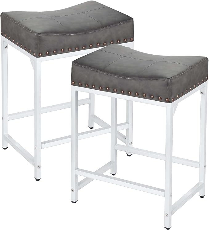 Bar Stools Set of 2, Counter Height Bar Stools by FLYZC