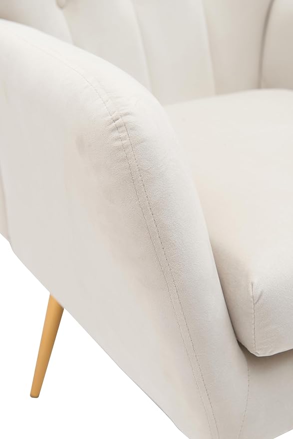 Container Furniture Direct Modern Chic Mid-Century Velvet Accent Armchair - Image 7