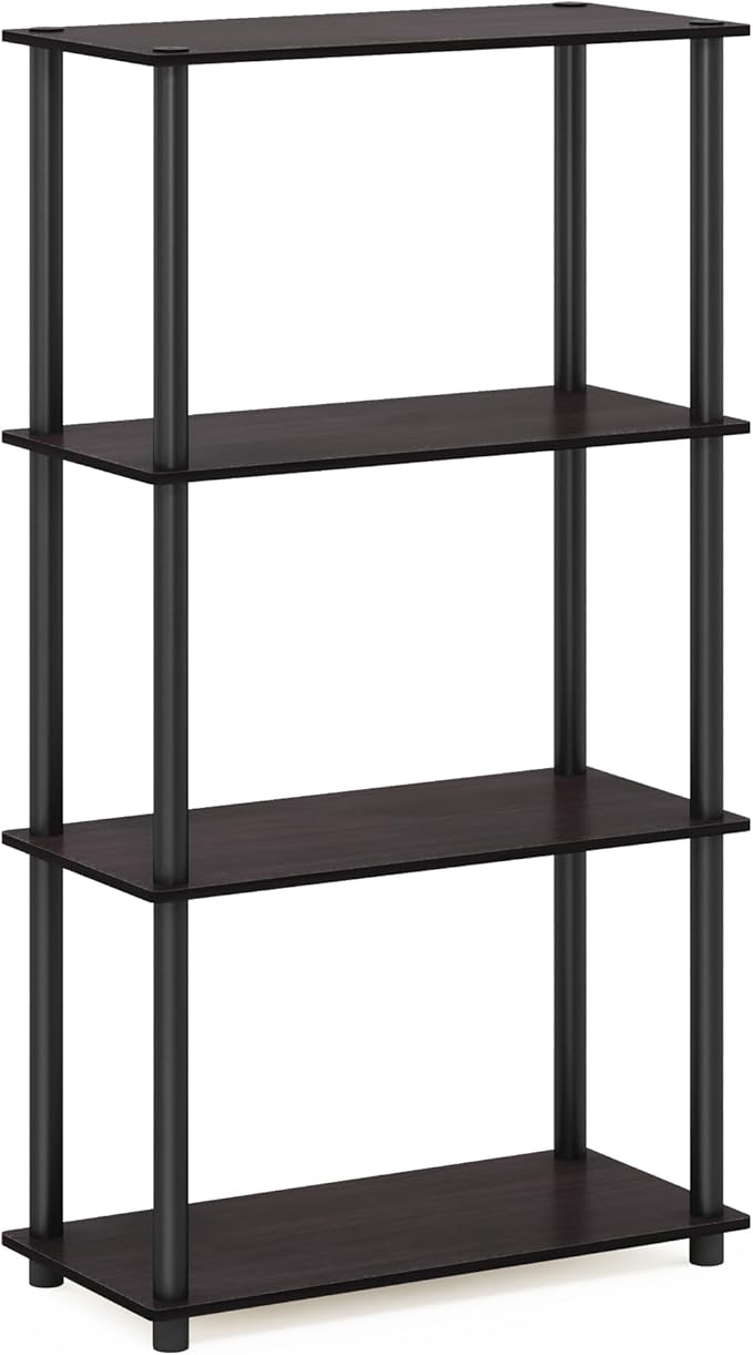 Furinno Turn-N-Tube 4-Tier Multipurpose Shelf Display Rack, Round Tubes - Image 4