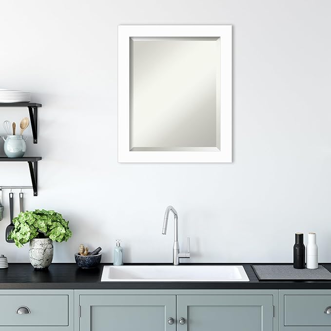 Amanti Art White Bathroom Mirror - Image 6