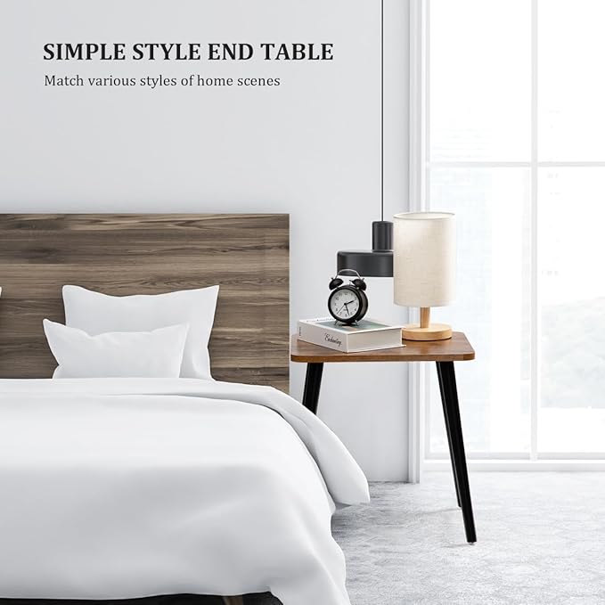 FORAOFUR Side Table, Rectangular Wooden Small End Table, Small Accent Table - Image 5