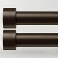 2 Pack Curtain Rods for Windows 28 to 48 Inch, 1 Inch Bronze Curtain Rods Set by TimeForest