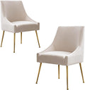 Modern Velvet Dining Chairs Set of 2, Contemporary Upholstered Furniture by HOLILA