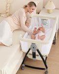 3 in 1 Baby Bassine Crib with Breathable Mesh, Bassinet Bedside Sleeper with by wayfong