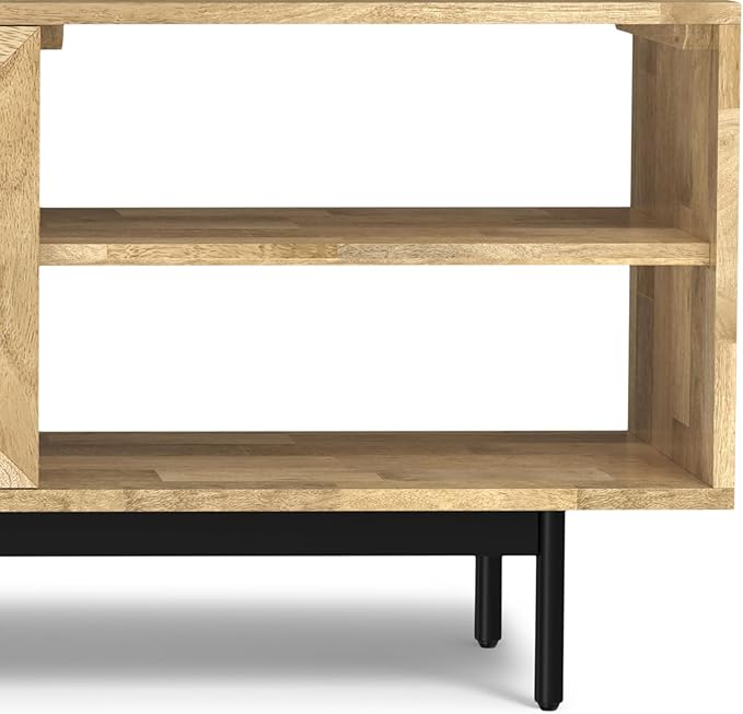 SIMPLIHOME Reeves SOLID MANGO WOOD 60 inch Wide TV Media Stand in Natural - Image 8