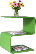 Acrylic Side Table, 17.7" H S-Shaped end Table by GETCK