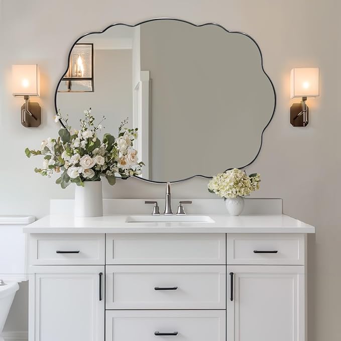 ANDY STAR Chrome Vintage Scalloped Mirror - Image 3