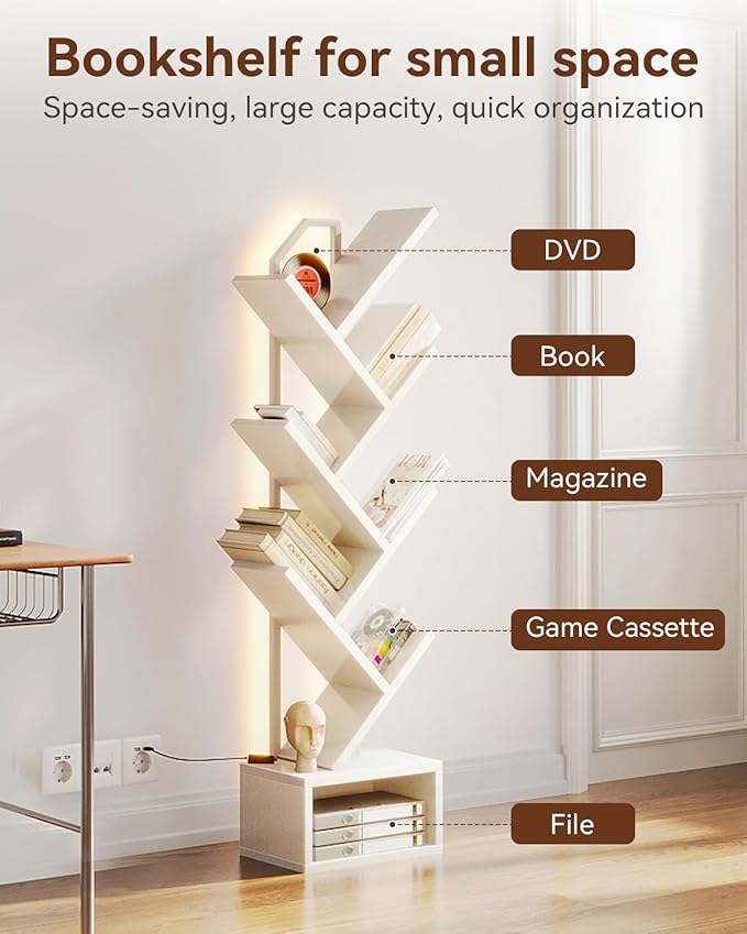 Casaottima White Tree Bookshelf - Image 4