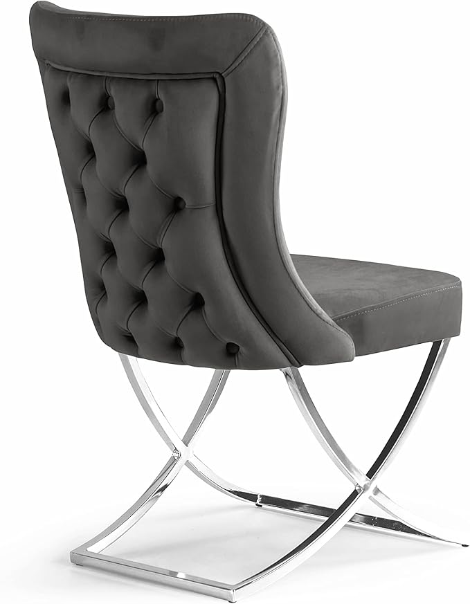 Ottomanson Royal Dining Chairs Set of 6 – Upholstered Tufted Microfiber - Image 6
