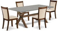 East West Furniture X797MZN32-5 5 Piece Dining Set Includes a Rectangle Dining by EastWestFurniture