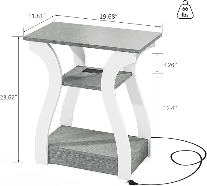 End Tables Living Room Set of 2, Nightstand - Image 3