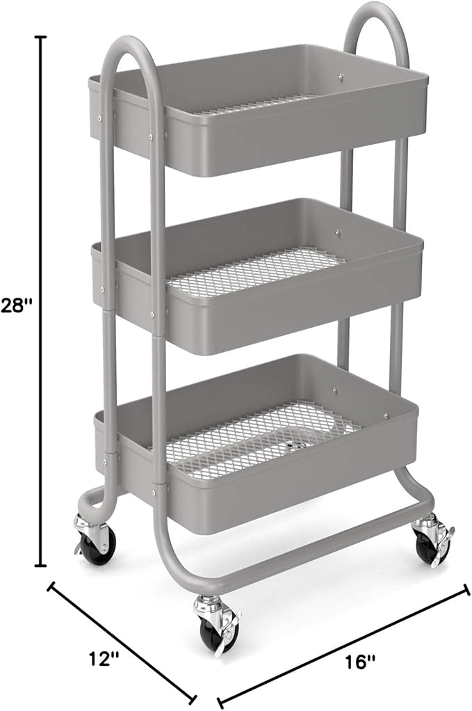 KoolerThings 3-Tier Rolling Metal Storage Organizer - Image 8