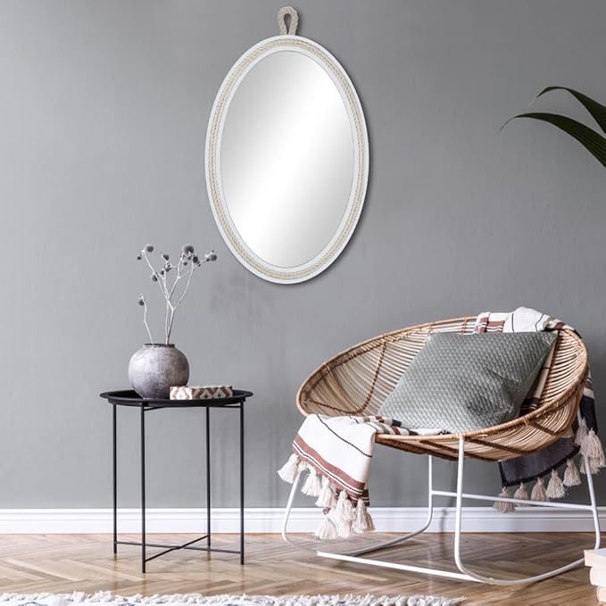 Farmhouse Wall Mirror Rope Mirror Decorative Mirror - Image 6