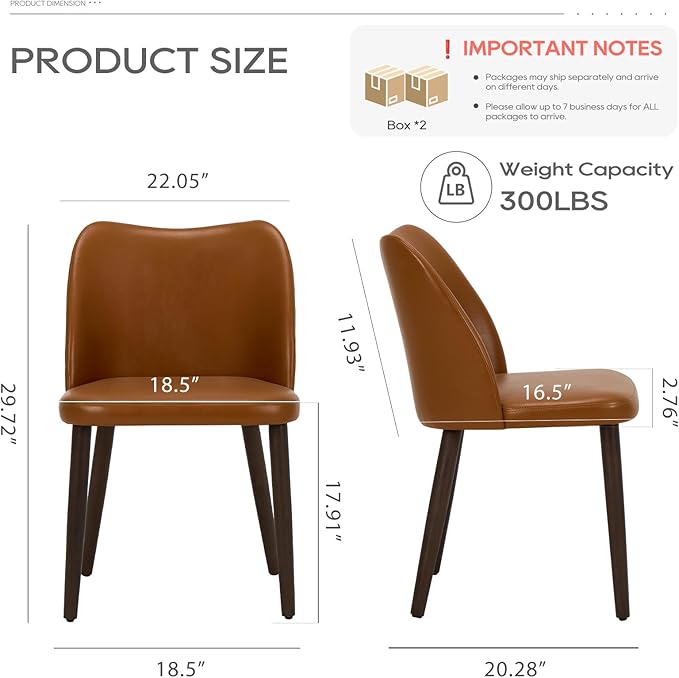 COLAMY Upholstered Dining Chairs Set of 4, Modern PU Leather Dining Room - Image 5