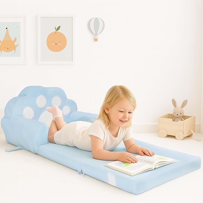 MONKISS Cat Paw Kids Couch, Toddler Chairs Comfy, Toddler Couch Bed Fold Out - Image 5