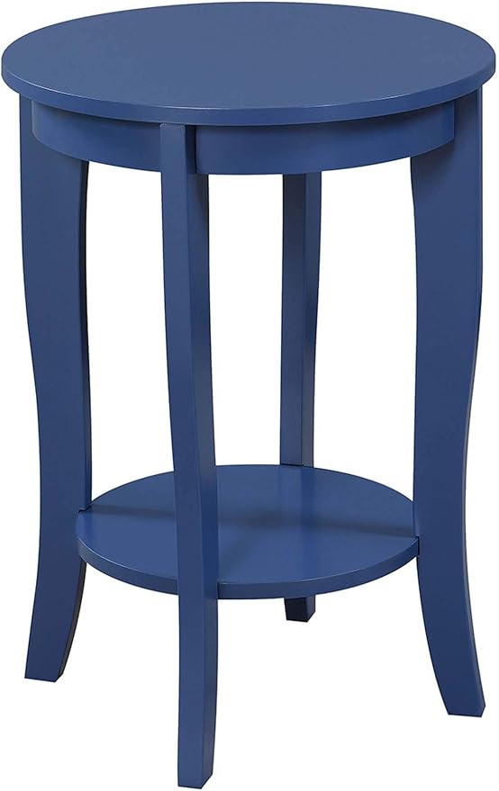 Convenience Concepts American Heritage Round End Table, Cobalt Blue by ConvenienceConcepts