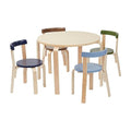 ECR4Kids Bentwood Round Table and Curved Back Chair Set, Kids Furniture by ECR4Kids