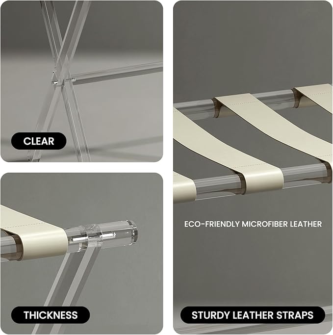Sumerflos Acrylic Luggage Rack for Guest Room - Image 5