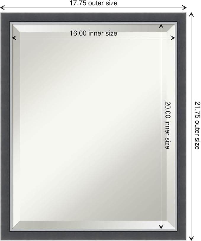Amanti Art Black Bathroom Mirror - Image 4