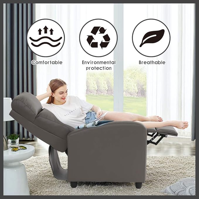 BestMassage | Recliner Chair | No Massage Function | Pu Grey | - Image 6