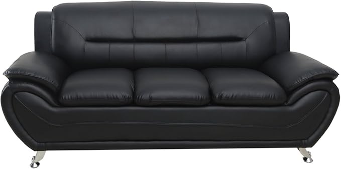 Container Furniture Direct Michael Sofa and Chair Set Black by ContainerDirect