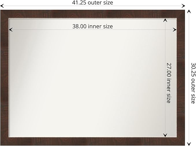 Amanti Art Brown Bathroom Mirror - Image 4