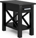 SIMPLIHOME Kitchener SOLID WOOD 14 inch Wide Rectangle Contemporary Narrow Side by SimpliHome