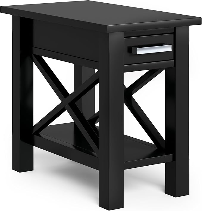 SIMPLIHOME Kitchener SOLID WOOD 14 inch Wide Rectangle Contemporary Narrow Side by SimpliHome