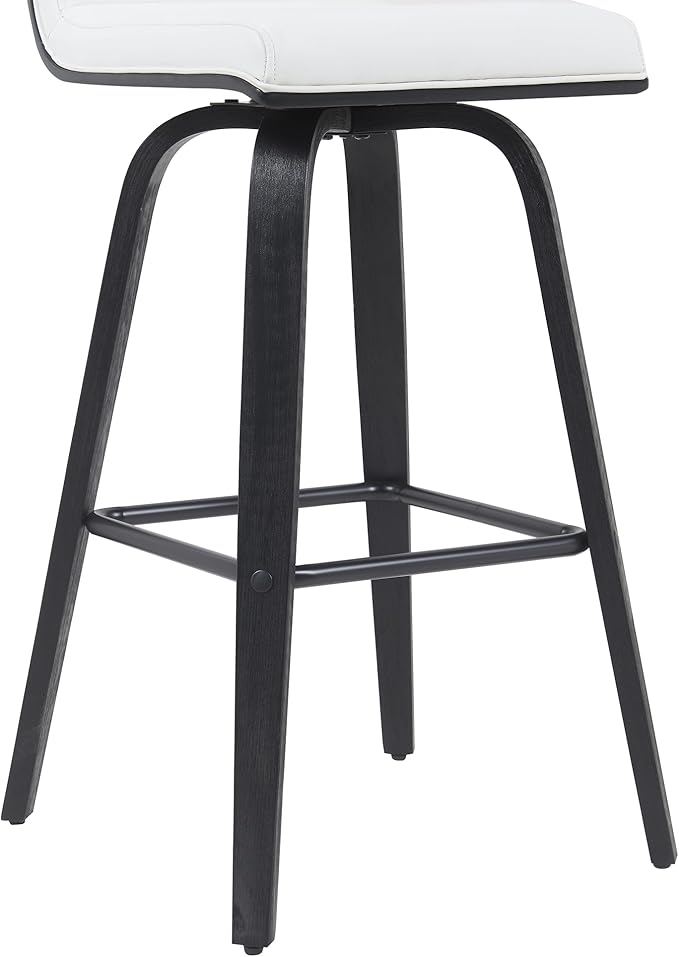 Armen Living Vienna Modern Swivel 30" Bar Height Barstool - Image 7