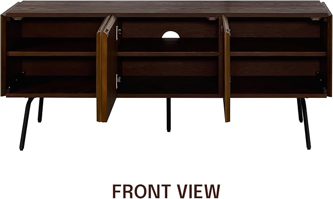 NTC Veil TV Stand with 3 Doors for TVs up to 60’’, Media Console with Vertical - Image 4