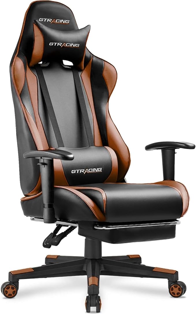 GTRACING Gaming Chair with Footrest, Ergonomic Computer Game Desk Chair by GtracingDirect