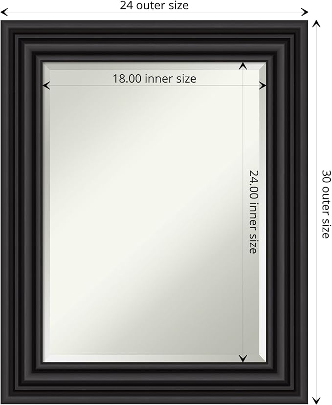 Amanti Art Black Bathroom Mirror - Image 4