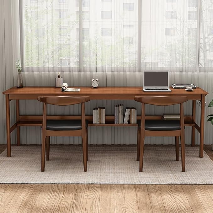 Solid Wood Dining Chairs Set of 2, Mid Century Dining Chairs, Upholstered PU - Image 4