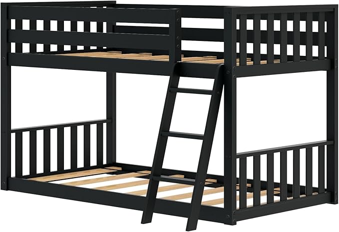 Max & Lily Low Bunk Bed, Scandinavian Modern Bunk Bed, Solid Wood - Image 4