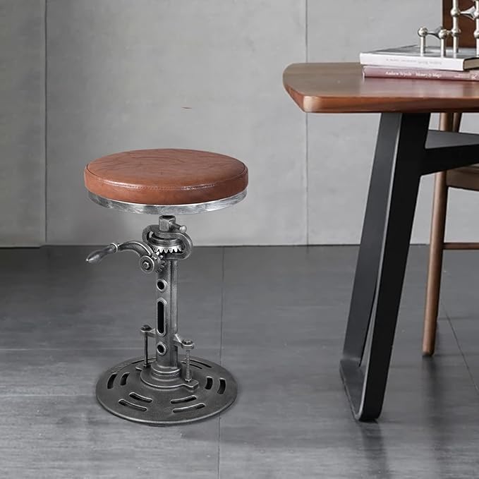 LOKKHAN American Antique Steampunk Deco Vintage Industrial Bar Cafe Stool - Image 9